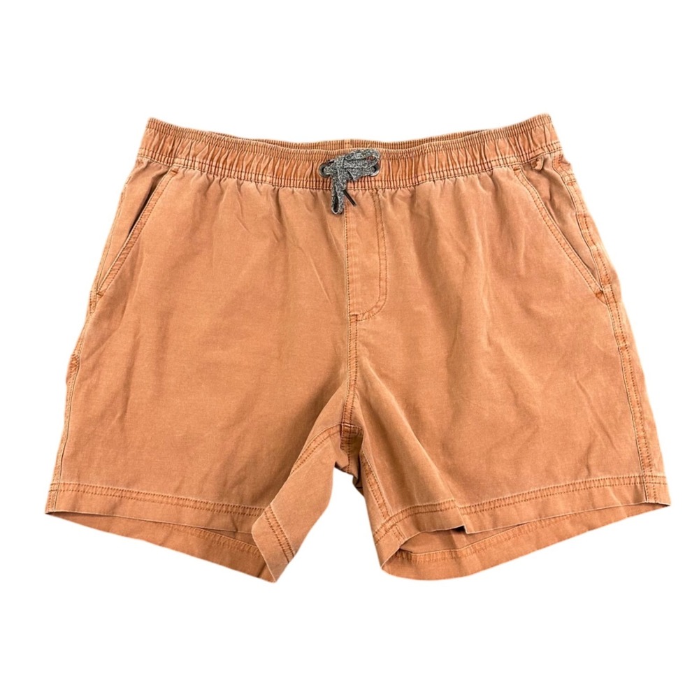 Maamgic Casual Chino Shorts Mens Large Rust Orange Cotton Blend Drawstring
